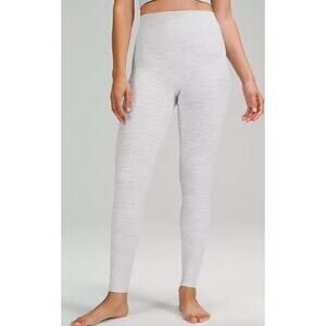 Lululemon High Rise Wunder Under Heather Gray Full length Leggings Size 4